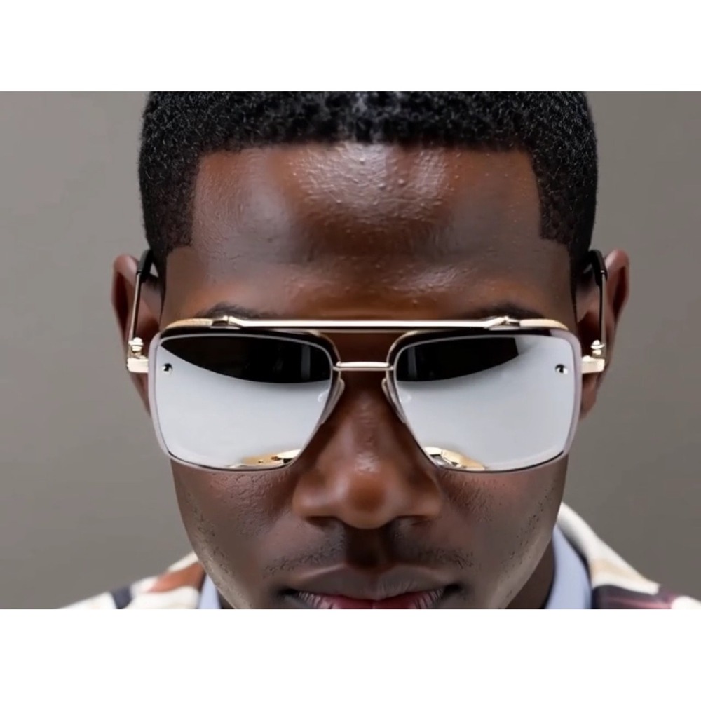 Square Aviator Sunglasses Mirror Lens Designer Men Women Sunglasses Eye Glasses - Picture 6 of 8